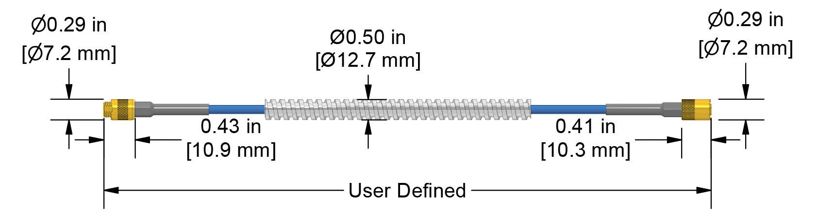 A dimension drawing of a CTC PRO Line Hazardous-Area Approved DC100930 with Armor proximity probe.